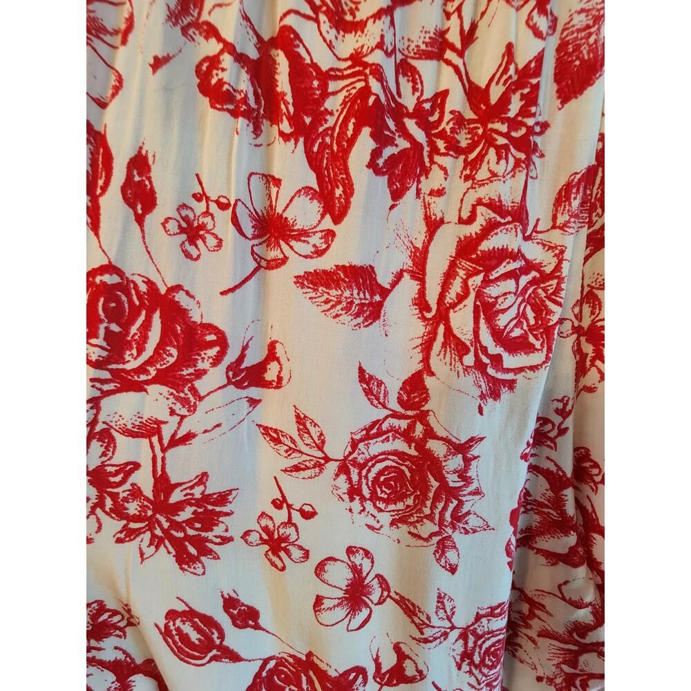 Dizzy Gal Rayon Dress Pants with Slits Women's SZ Medium Romantic Roses - Picture 5 of 9